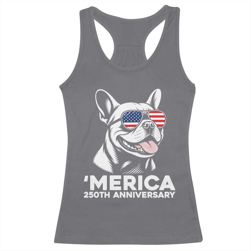 Merica French Bulldog Lover Racerback Tank Top 250th Anniversary Gift TS12 Charcoal Print Your Wear