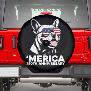 Merica French Bulldog Lover Spare Tire Cover 250th Anniversary Gift TS12 Black Print Your Wear