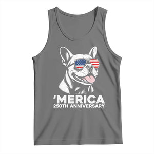 Merica French Bulldog Lover Tank Top 250th Anniversary Gift TS12 Black Heather Print Your Wear