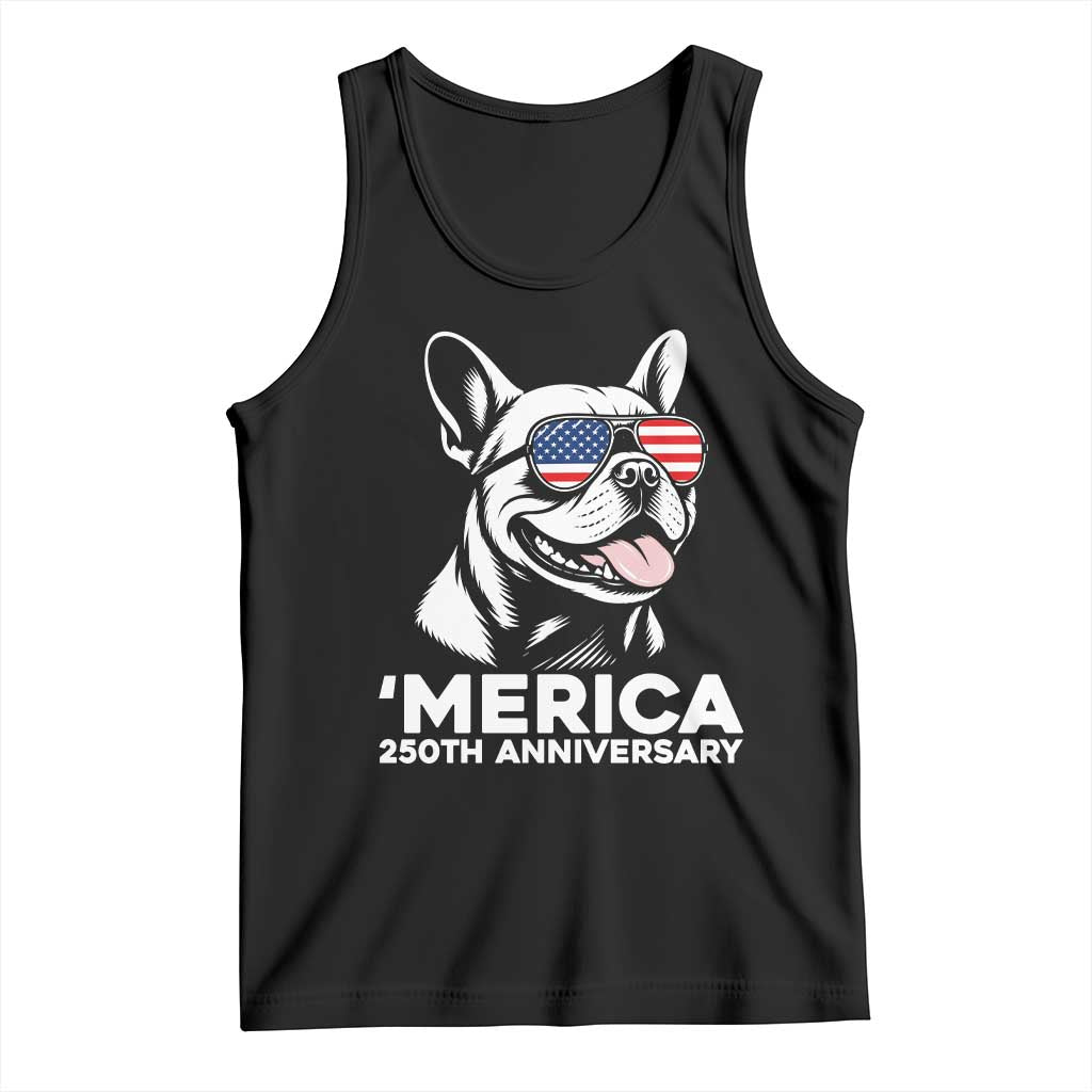Merica French Bulldog Lover Tank Top 250th Anniversary Gift TS12 Black Print Your Wear
