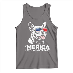 Merica French Bulldog Lover Tank Top 250th Anniversary Gift TS12 Deep Heather Print Your Wear