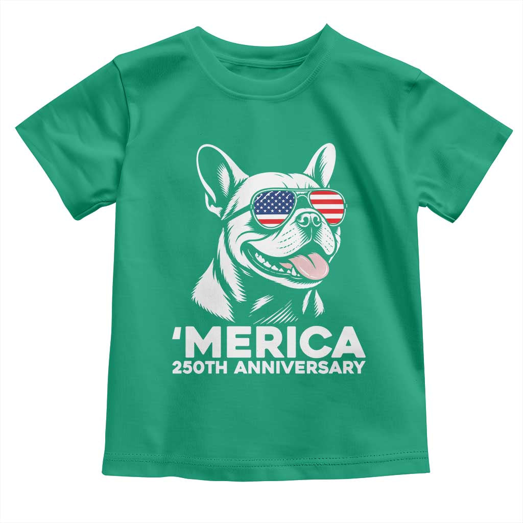 Merica French Bulldog Lover Toddler T Shirt 250th Anniversary Gift TS12 Irish Green Print Your Wear