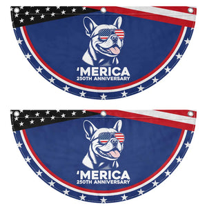 Merica French Bulldog Lover Patriotic Fan Flag 250th Anniversary Gift