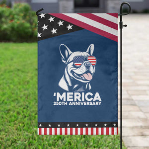 Merica French Bulldog Lover Patriotic Garden Flag 250th Anniversary Gift TS12 Classic Blue Black Print Your Wear