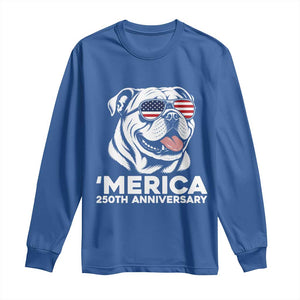 Merica English Bulldog Lover Long Sleeve Shirt 250th Anniversary Gift TS12 Royal Blue Print Your Wear