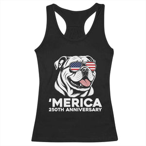 Merica English Bulldog Lover Racerback Tank Top 250th Anniversary Gift TS12 Black Print Your Wear