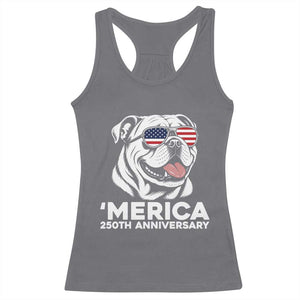 Merica English Bulldog Lover Racerback Tank Top 250th Anniversary Gift TS12 Charcoal Print Your Wear