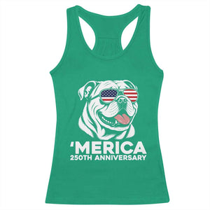 Merica English Bulldog Lover Racerback Tank Top 250th Anniversary Gift TS12 Irish Green Print Your Wear