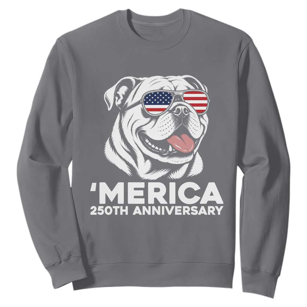 Merica English Bulldog Lover Sweatshirt 250th Anniversary Gift TS12 Charcoal Print Your Wear