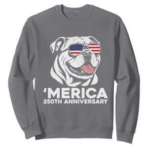 Merica English Bulldog Lover Sweatshirt 250th Anniversary Gift TS12 Charcoal Print Your Wear