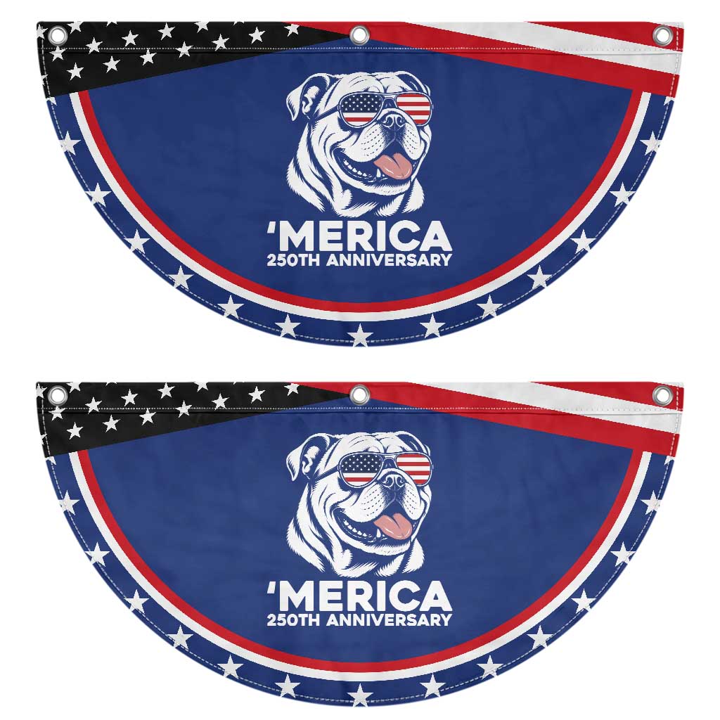 Merica English Bulldog Lover Patriotic Fan Flag 250th Anniversary Gift
