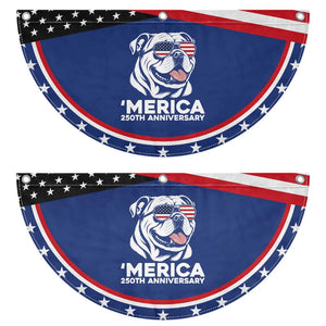 Merica English Bulldog Lover Patriotic Fan Flag 250th Anniversary Gift