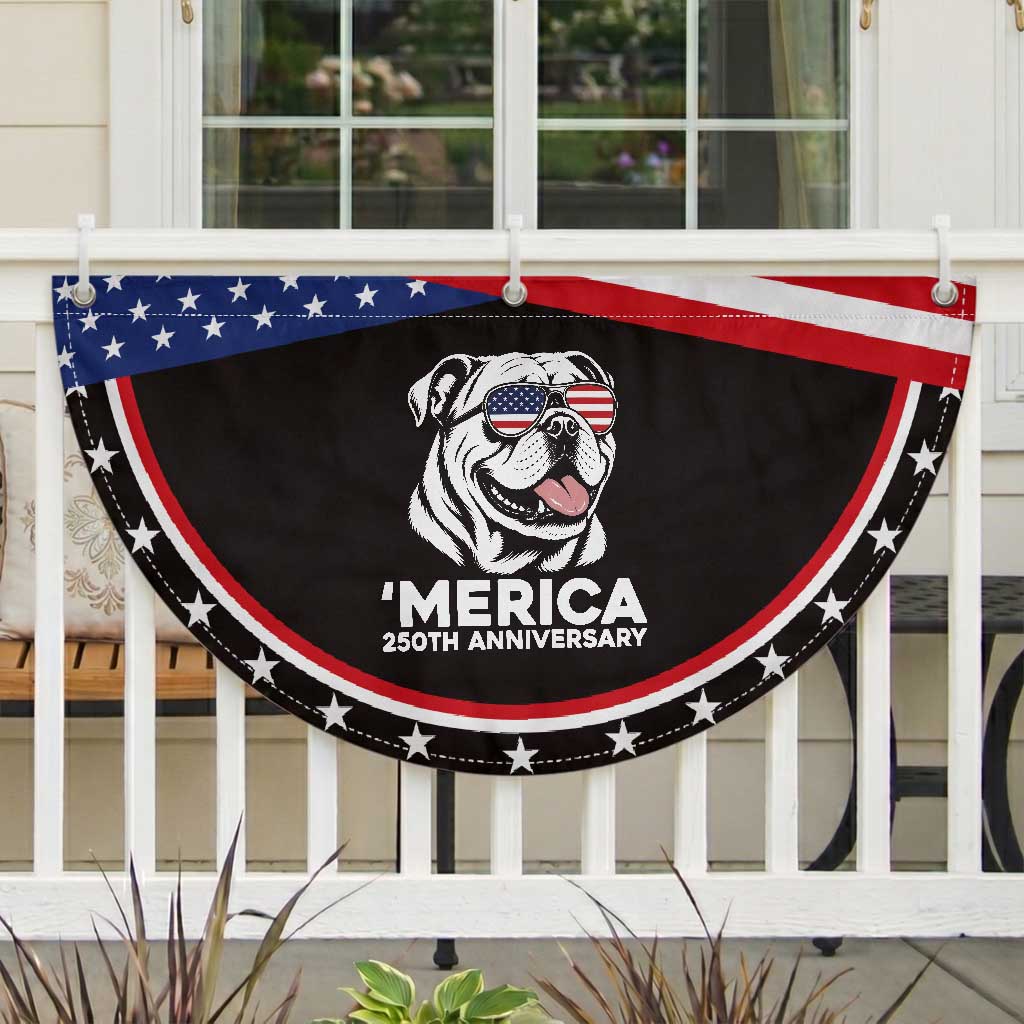 Merica English Bulldog Lover Patriotic Fan Flag 250th Anniversary Gift