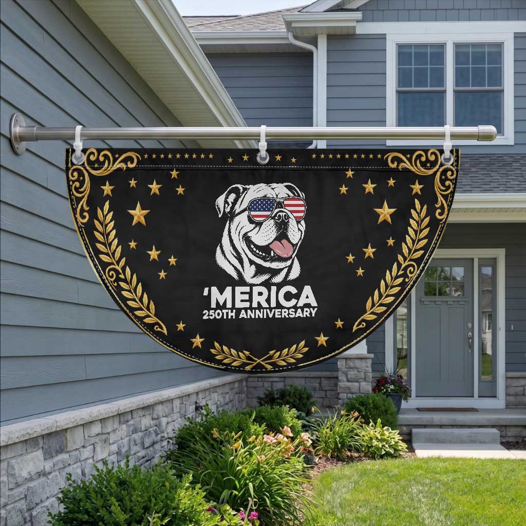 Merica English Bulldog Lover Patriotic Fan Flag 250th Anniversary Gift