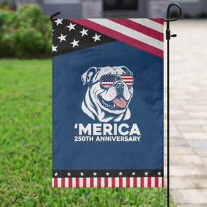 Merica English Bulldog Lover Patriotic Garden Flag 250th Anniversary Gift TS12 Classic Blue Black Print Your Wear