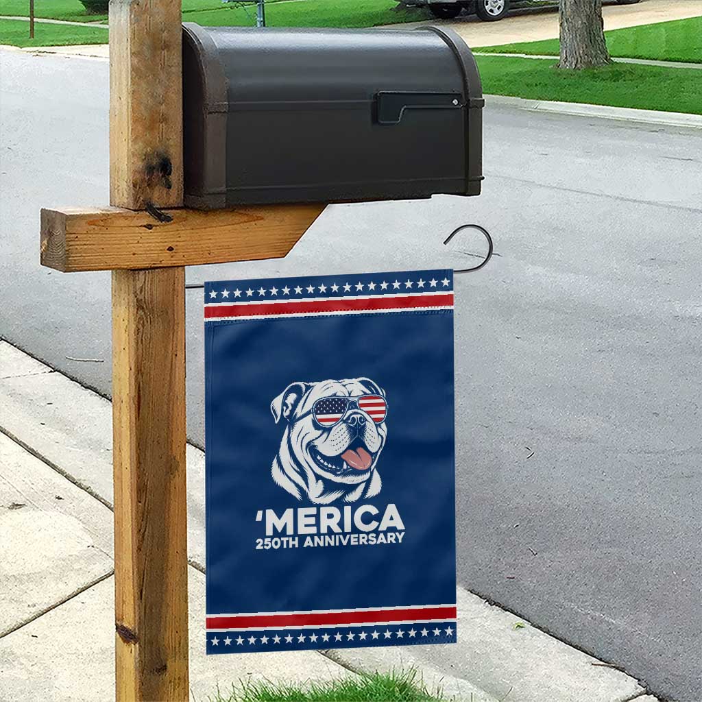 Merica English Bulldog Lover Patriotic Garden Flag 250th Anniversary Gift TS12 Classic Blue Red Print Your Wear