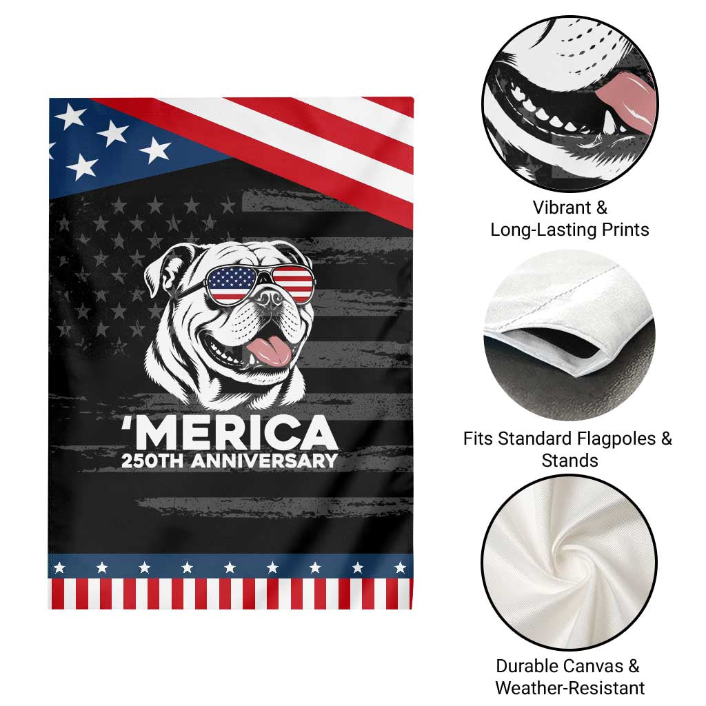 Merica English Bulldog Lover Patriotic Garden Flag 250th Anniversary Gift TS12 Print Your Wear