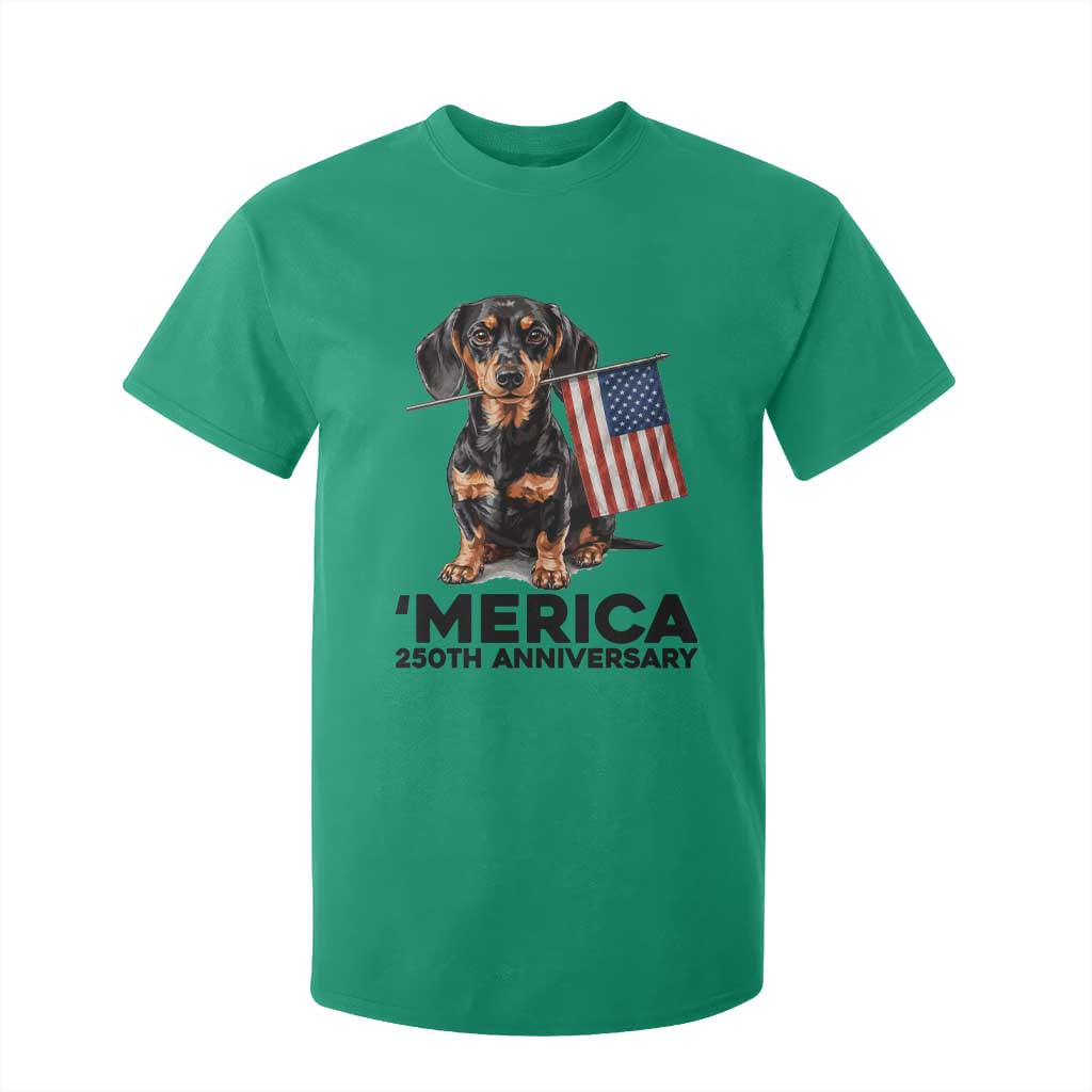 Merica Dachshund Lover T Shirt For Kid 250th Anniversary Gift TS12 Irish Green Print Your Wear