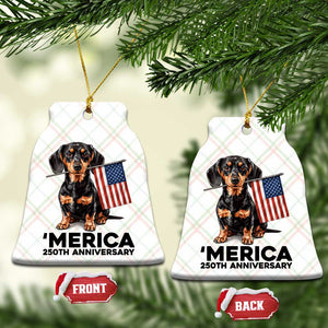 Merica Dachshund Lover Ceramic Ornament 250th Anniversary Gift TS12 Print Your Wear