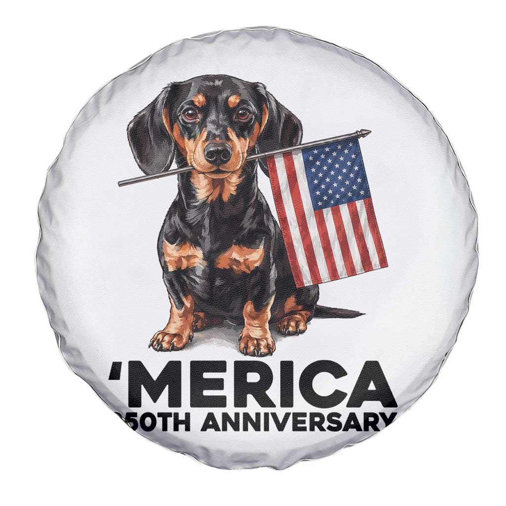 Merica Dachshund Lover Spare Tire Cover 250th Anniversary Gift TS12 Print Your Wear
