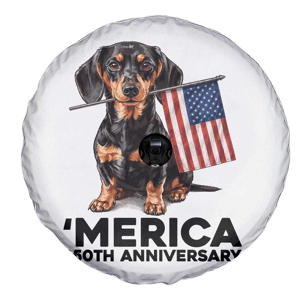 Merica Dachshund Lover Spare Tire Cover 250th Anniversary Gift TS12 Print Your Wear