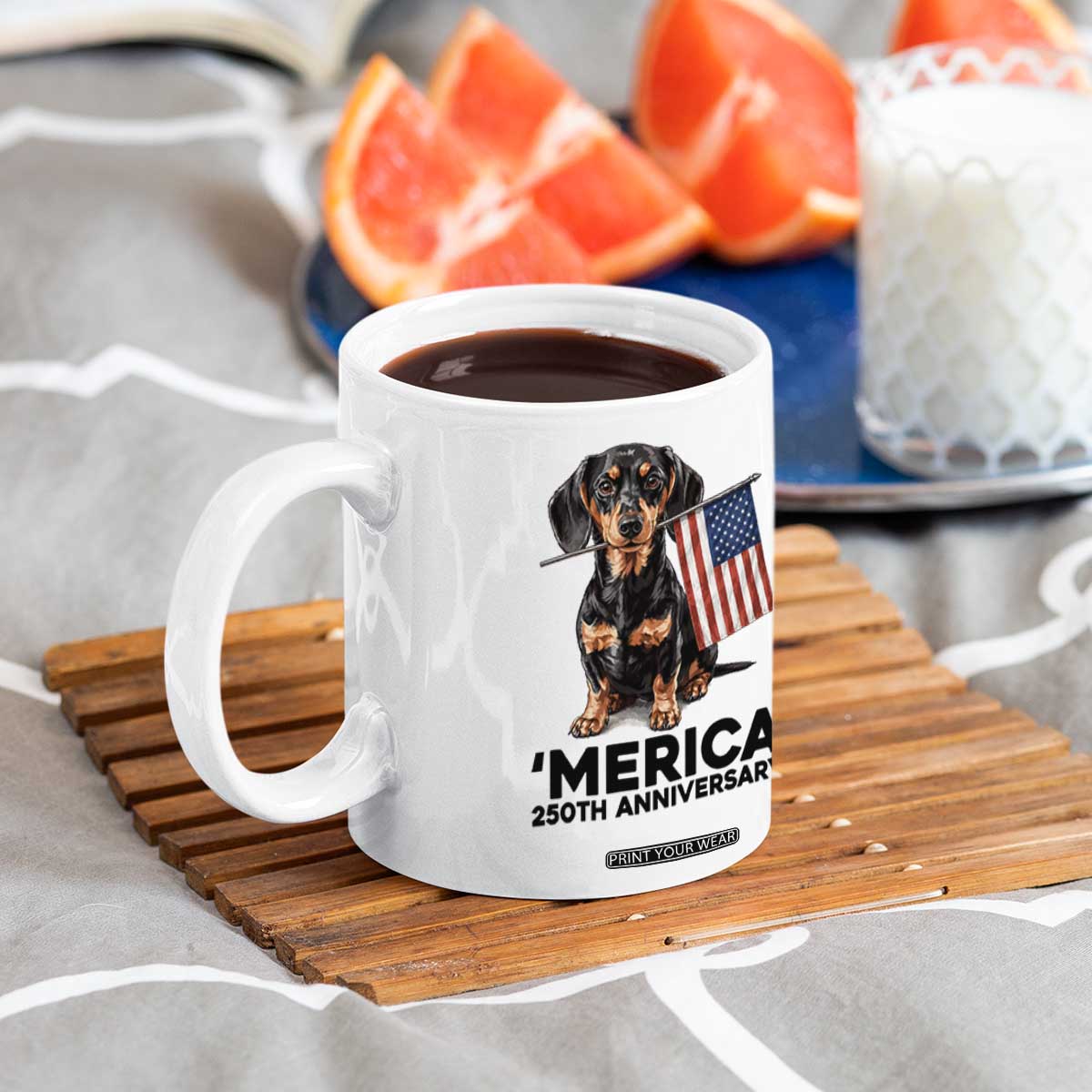 Merica Dachshund Lover Coffee Mug 250th Anniversary Gift TS12 Print Your Wear