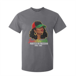 Black Woman Juneteenth Graphic T Shirt For Kid Rooted In Freedom Since 1865 TS12 Charcoal Print Your Wear