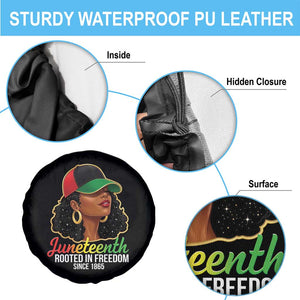 Black Woman Juneteenth Graphic Spare Tire Cover Rooted In Freedom Since 1865 TS12 Print Your Wear
