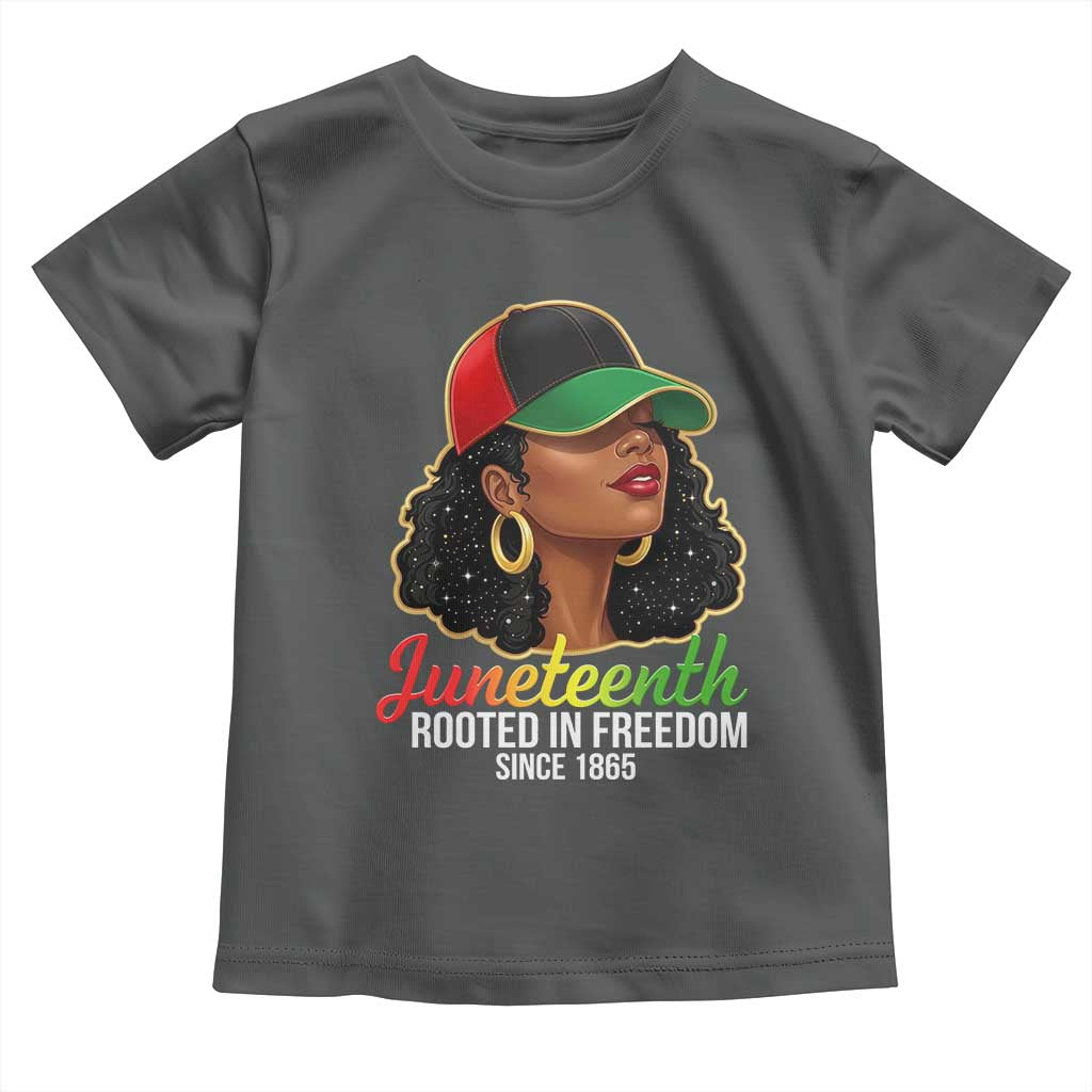 Black Woman Juneteenth Graphic Toddler T Shirt Rooted In Freedom Since 1865