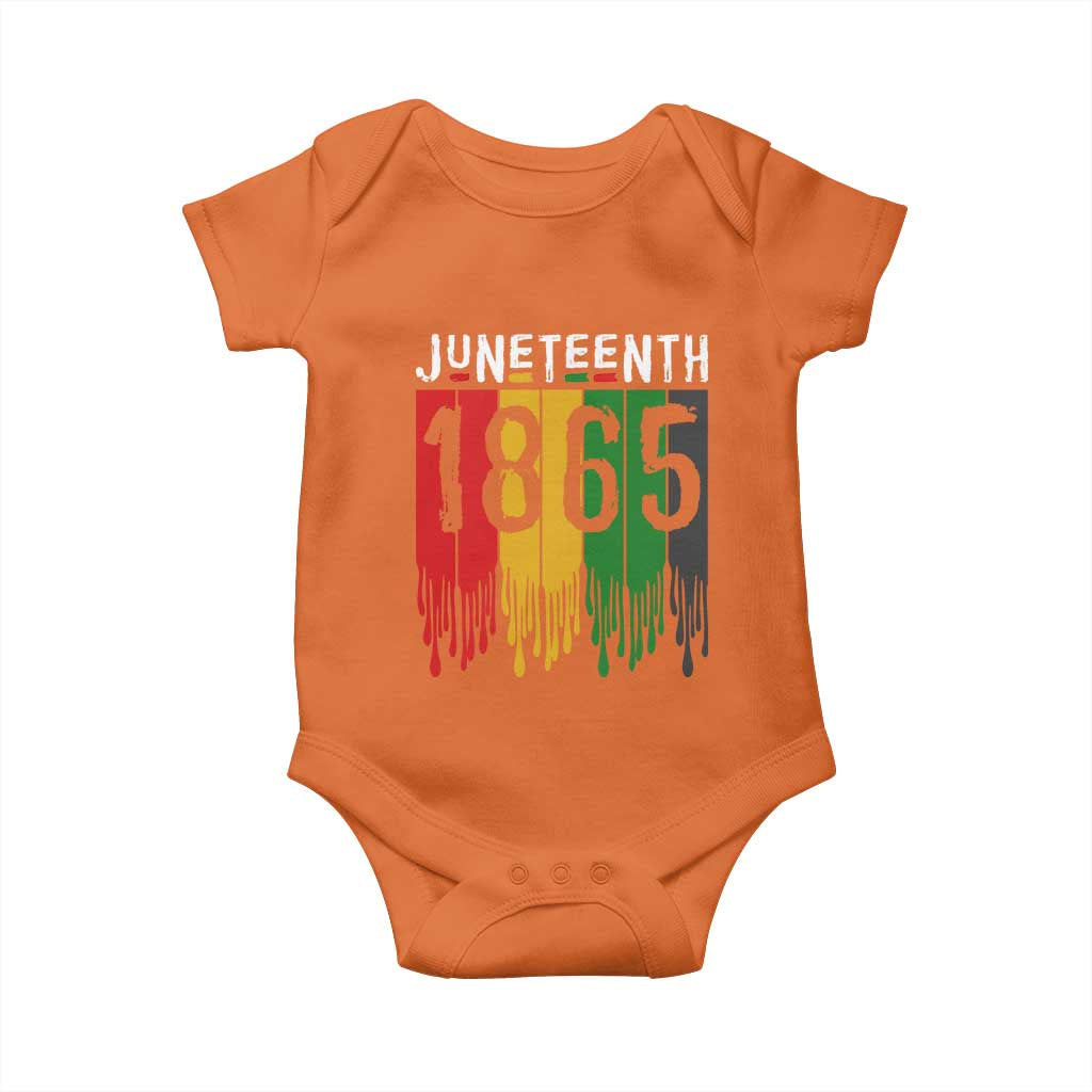 Juneteenth Freedom Pride Baby Onesie African American Heritage Graphic