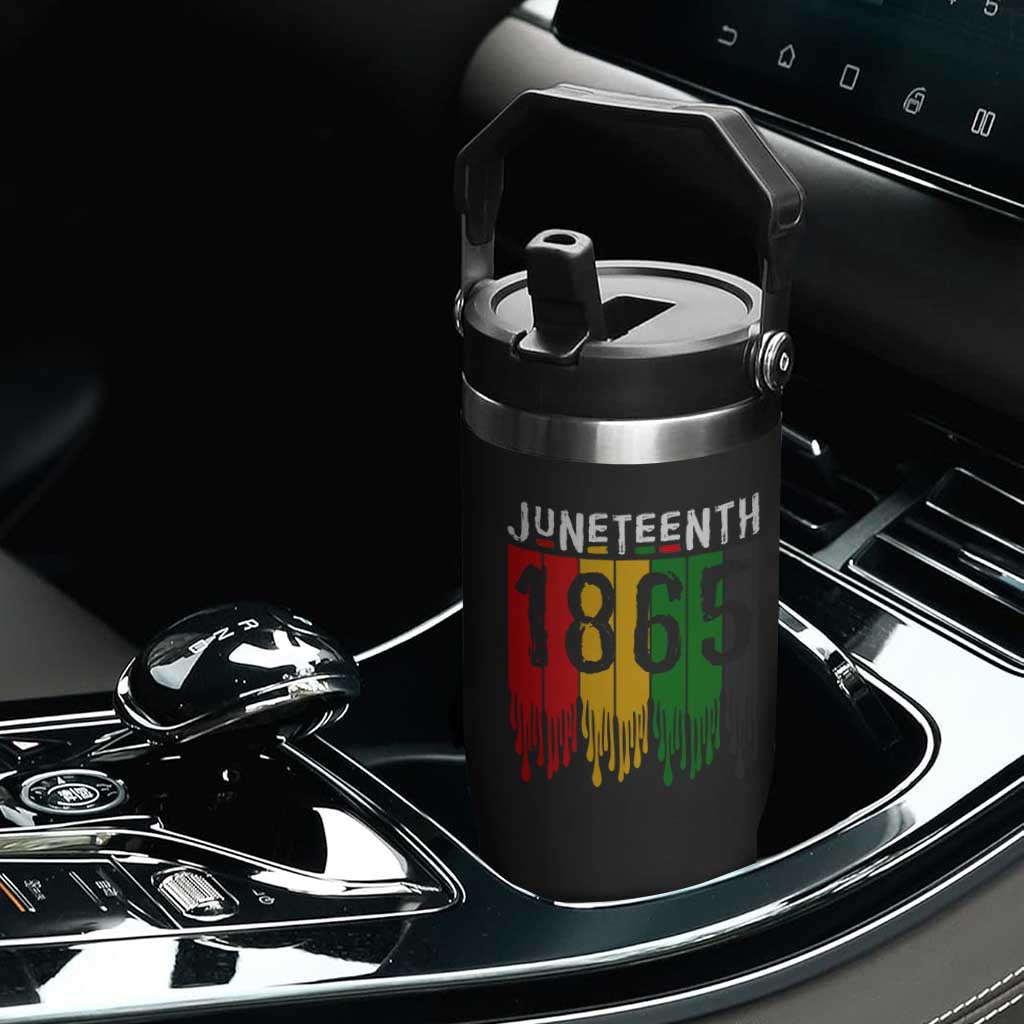 Juneteenth Freedom Pride Flip Straw Tumbler African American Heritage Graphic TS12 Print Your Wear