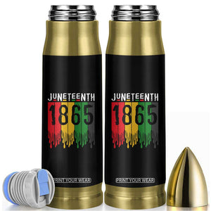 Juneteenth Freedom Pride Bullet Tumbler African American Heritage Graphic TS12 Black Print Your Wear