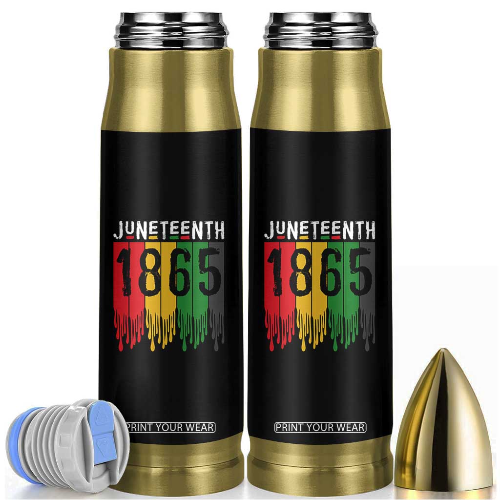 Juneteenth Freedom Pride Bullet Tumbler African American Heritage Graphic TS12 Black Print Your Wear