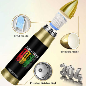 Juneteenth Freedom Pride Bullet Tumbler African American Heritage Graphic TS12 Print Your Wear