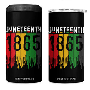 Juneteenth Freedom Pride 4 in 1 Can Cooler Tumbler African American Heritage Graphic TS12 One Size: 16 oz Black Print Your Wear