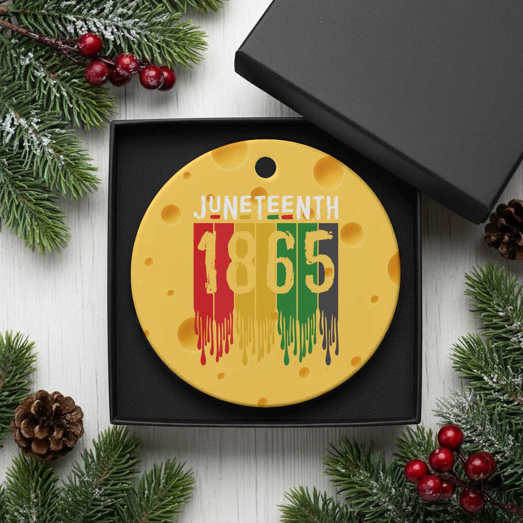 Juneteenth Freedom Pride Ceramic Ornament African American Heritage Graphic TS12 1pc Yellow Cheese Print Your Wear