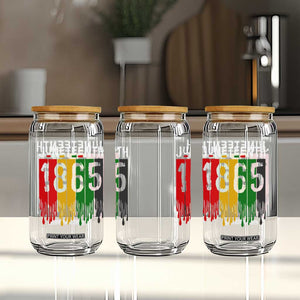 Juneteenth Freedom Pride Glass Can African American Heritage Graphic