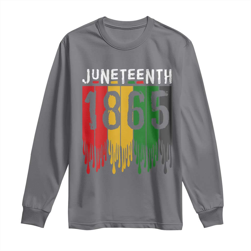 Juneteenth Freedom Pride Long Sleeve Shirt African American Heritage Graphic TS12 Charcoal Print Your Wear