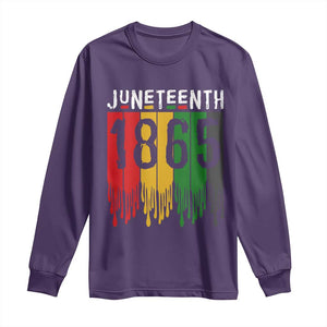 Juneteenth Freedom Pride Long Sleeve Shirt African American Heritage Graphic TS12 Purple Print Your Wear