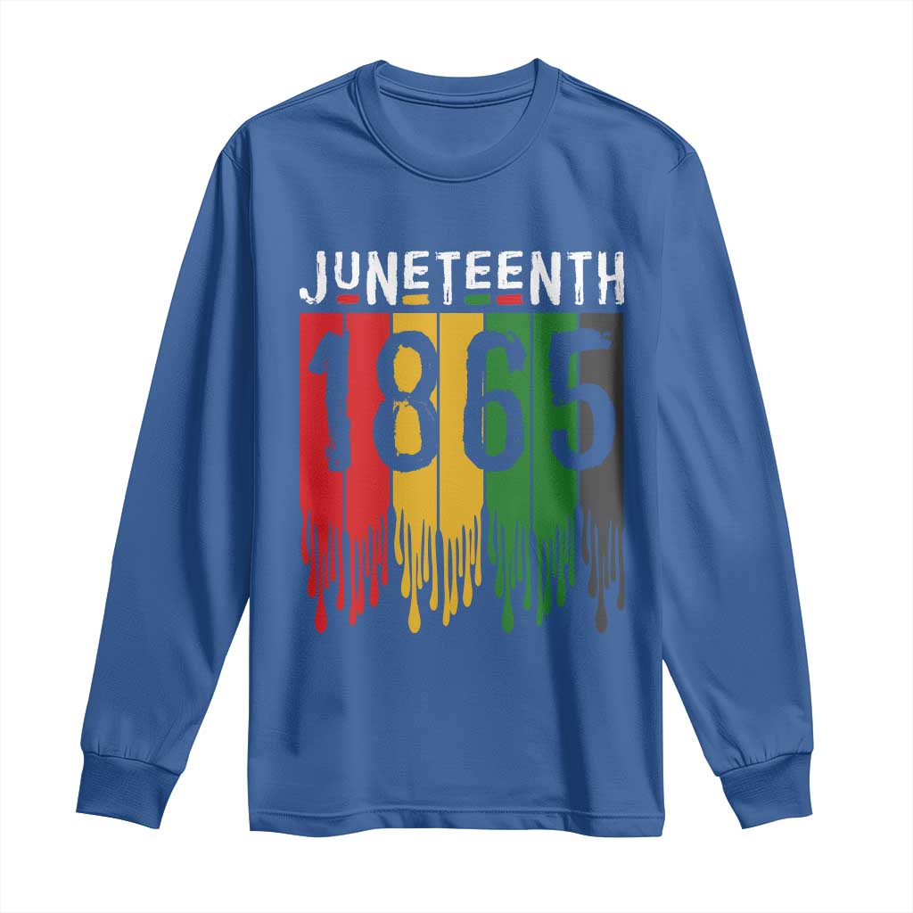 Juneteenth Freedom Pride Long Sleeve Shirt African American Heritage Graphic TS12 Royal Blue Print Your Wear