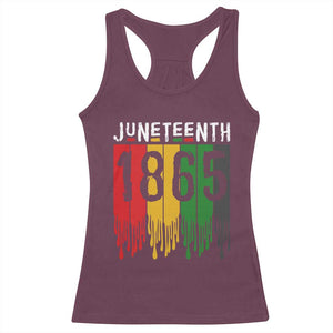 Juneteenth Freedom Pride Racerback Tank Top African American Heritage Graphic TS12 Maroon Print Your Wear