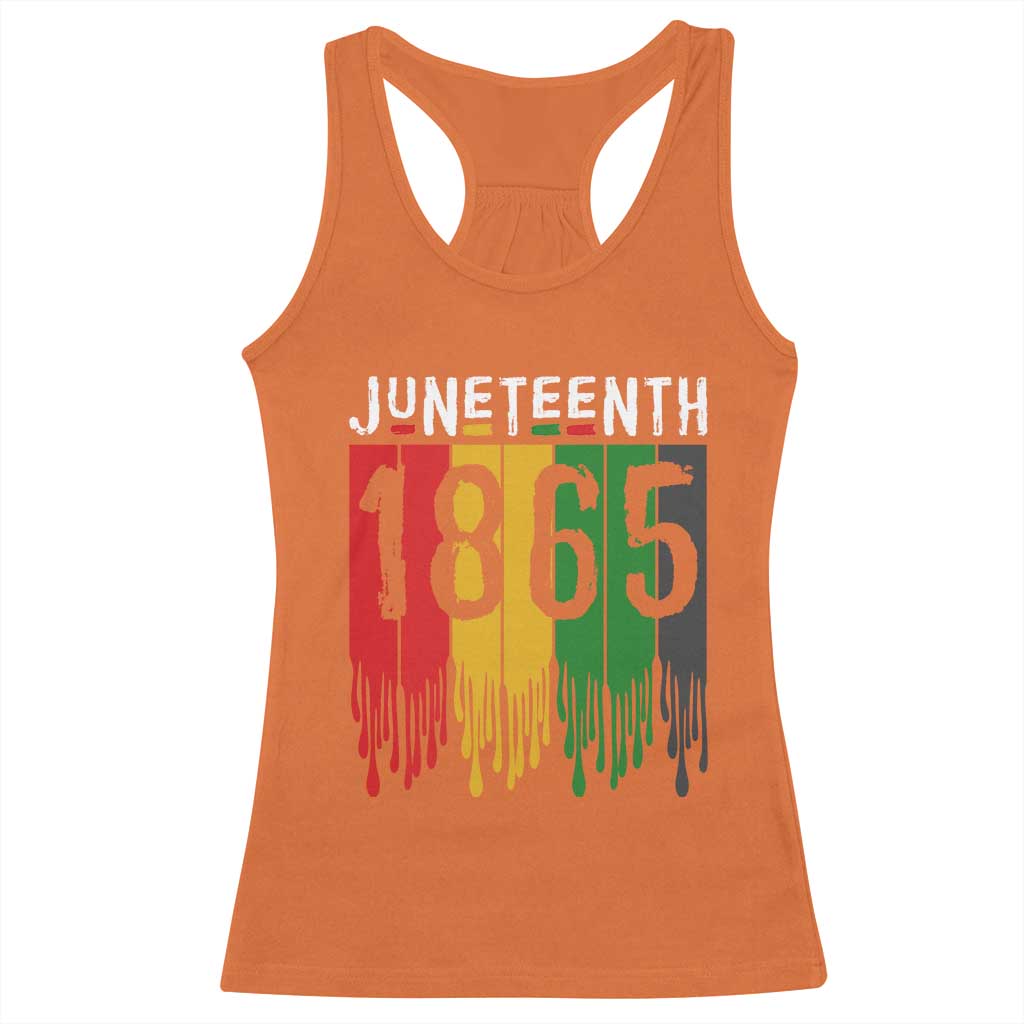 Juneteenth Freedom Pride Racerback Tank Top African American Heritage Graphic TS12 Orange Print Your Wear