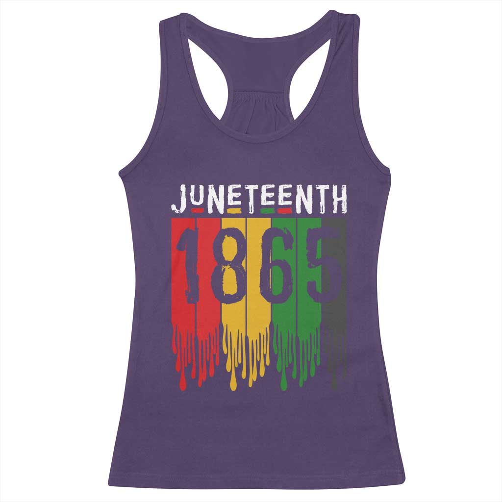 Juneteenth Freedom Pride Racerback Tank Top African American Heritage Graphic TS12 Purple Print Your Wear