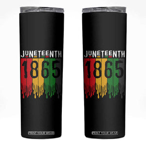 Juneteenth Freedom Pride Skinny Tumbler African American Heritage Graphic TS12 Black Print Your Wear