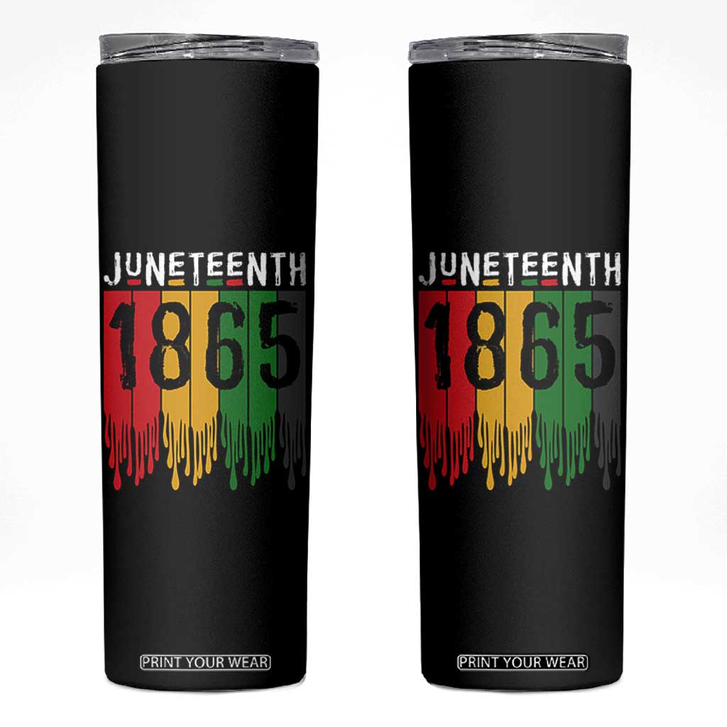 Juneteenth Freedom Pride Skinny Tumbler African American Heritage Graphic
