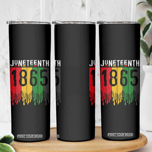 Juneteenth Freedom Pride Skinny Tumbler African American Heritage Graphic TS12 Print Your Wear