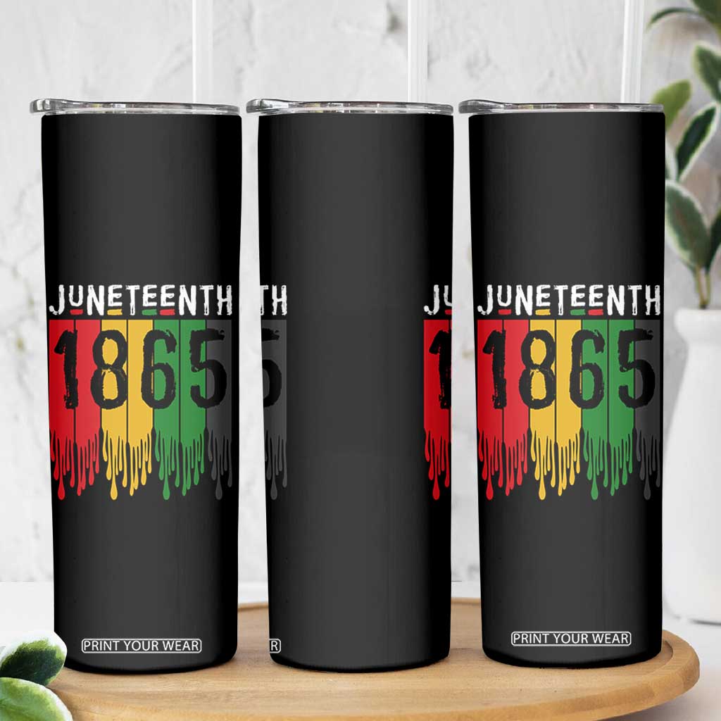 Juneteenth Freedom Pride Skinny Tumbler African American Heritage Graphic TS12 Print Your Wear