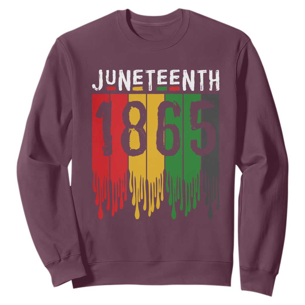 Juneteenth Freedom Pride Sweatshirt African American Heritage Graphic TS12 Maroon Print Your Wear
