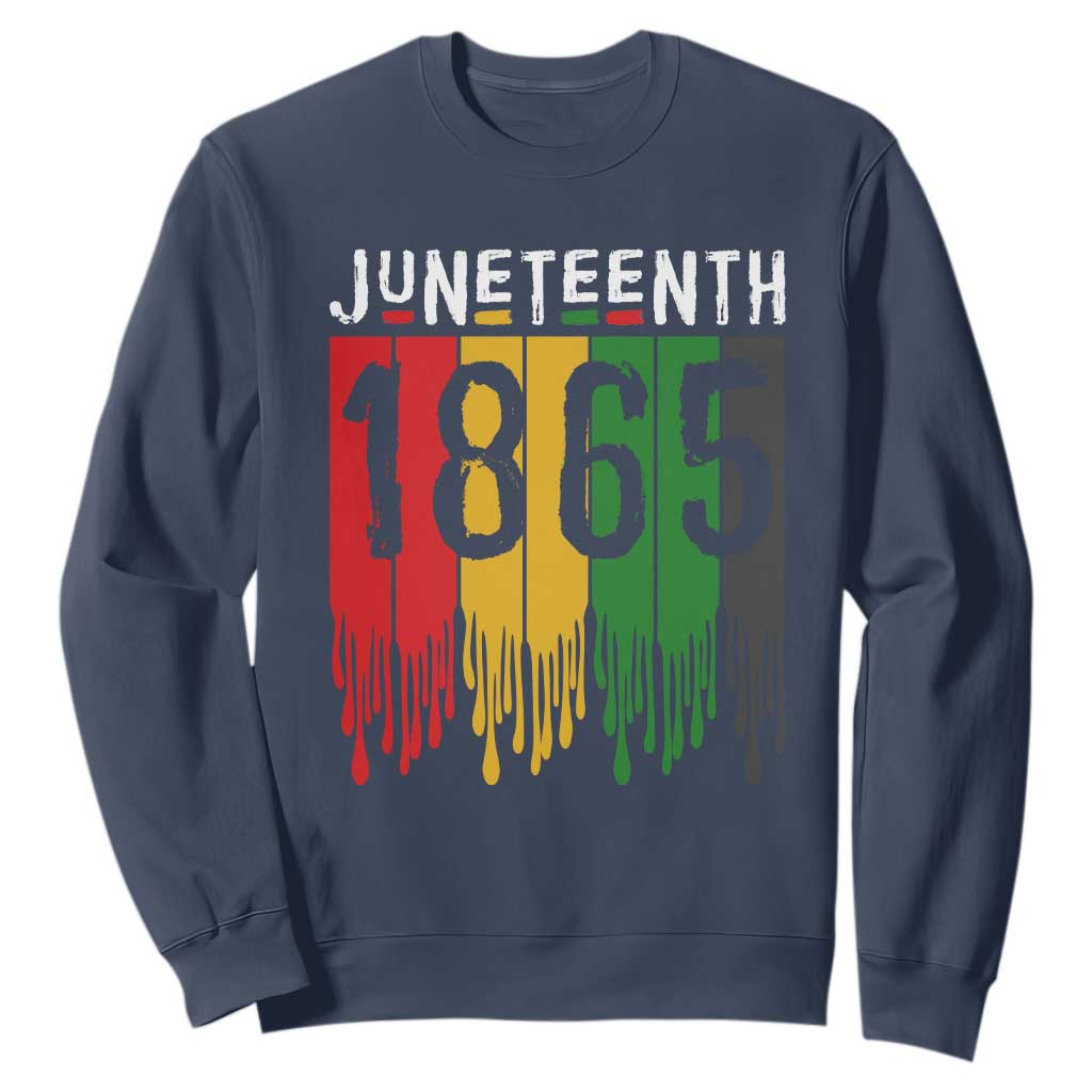 Juneteenth Freedom Pride Sweatshirt African American Heritage Graphic TS12 Navy Print Your Wear