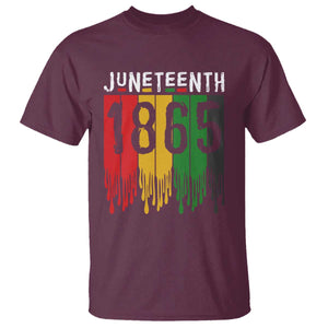 Juneteenth Freedom Pride T Shirt African American Heritage Graphic TS12 Maroon Print Your Wear